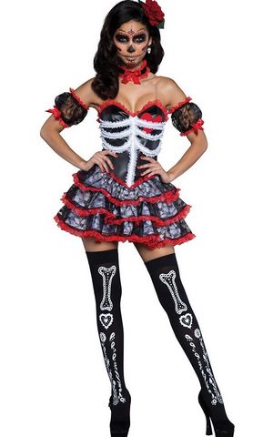 F1672 Senorita Bone-ita Skeleton Costume